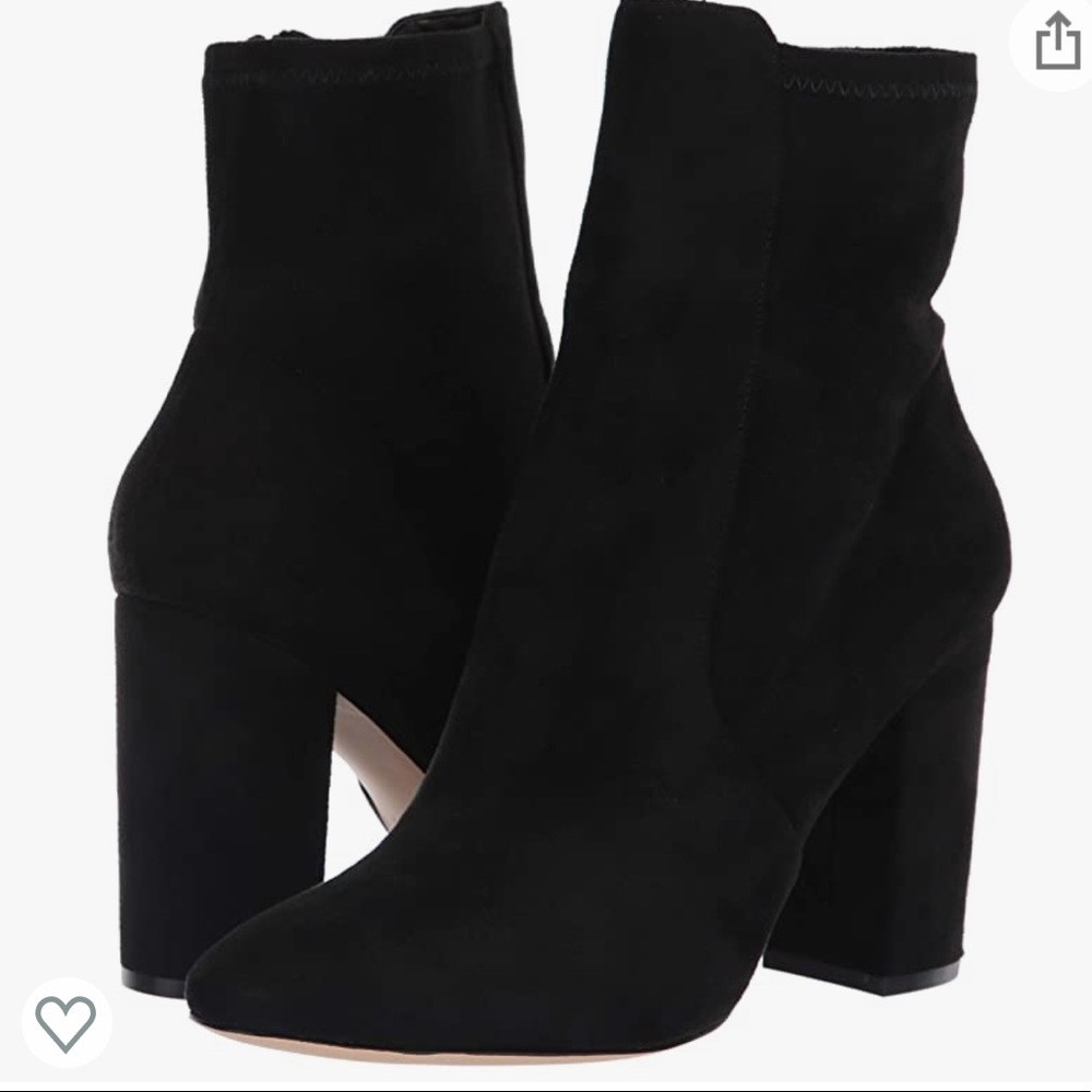 ALDO Aurella Black Suede Booties Size 8